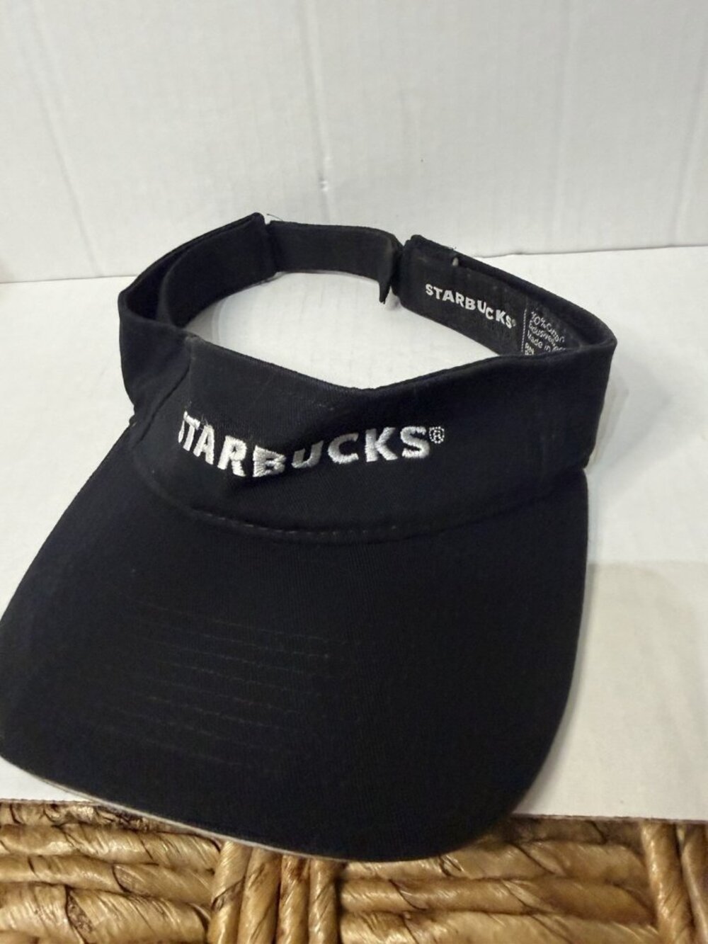 Starbucks Black Visor Unisex Adjustable Strap Authentic Barista Uniform